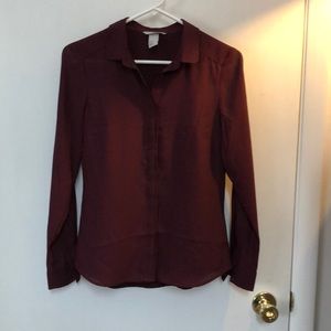 H & M Collared Button Down Blouse